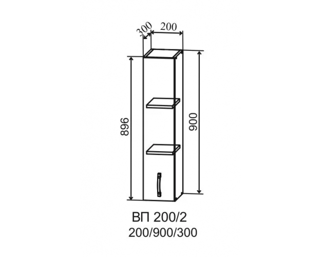 Гарда ВП 200 шкаф верхний высокий (Индиго/корпус Серый)