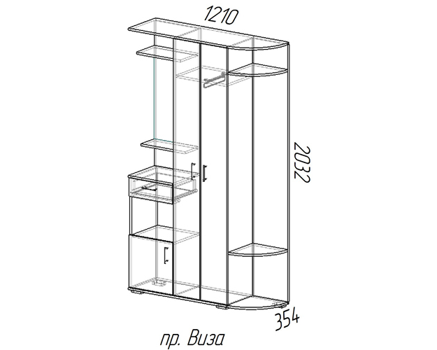 Прихожая Виза венге / лоредо