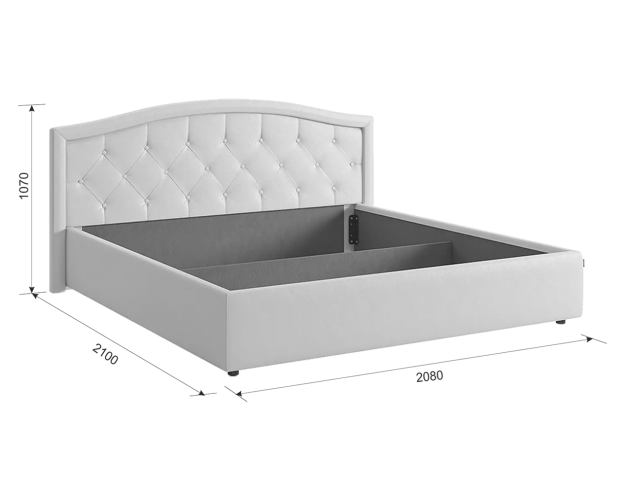 Кровать с подъемным механизмом 1800 Верона 2 латте (велюр)