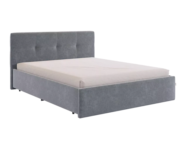 Кровать с основанием Веста 1600 графит (велюр)