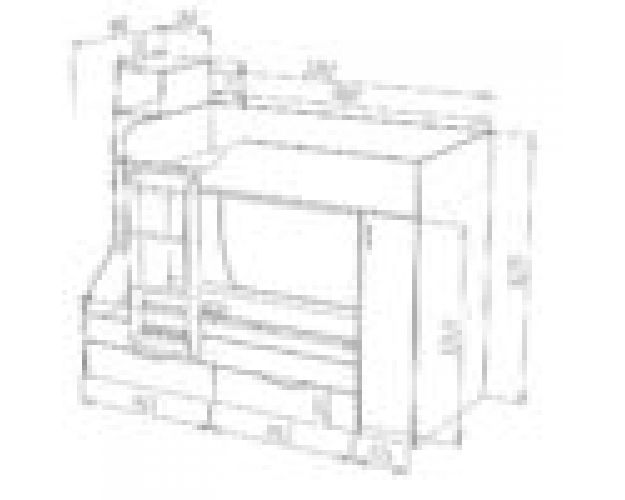 Кровать двухъярусная Башмачок 1.9 Венге/Дуб молочный