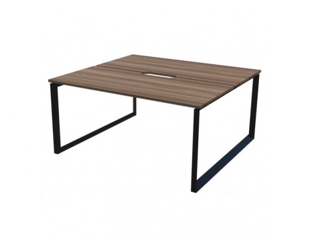 Бенч двойной на 2 рабочих места на металлокаркасе НТМП.О.Б2-140 Дуб сафари/Антрацит