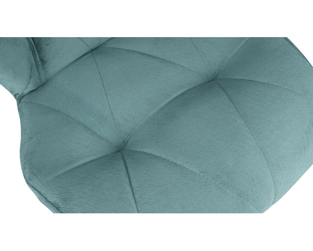 Стул металлический «Elvis» Т7 (Белый муар/Велюр S007 Бирюзовый)